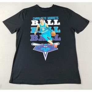 Charlotte Hornets Shirt Mens XL Black NBA Basketball LaMelo Ball Tee Ultra Game